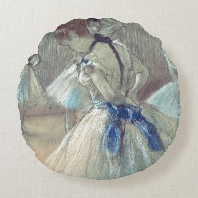 Almofada Redonda Dançarino de Edgar Degas | (Frente)