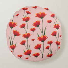 Almofada Redonda Dawnfire Poppies
