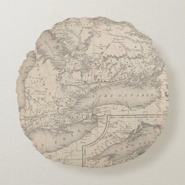 Almofada Redonda De Canadá parte superior para o oeste (Frente)