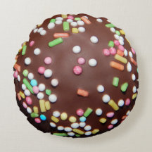 Almofada redonda de chocolate gelada