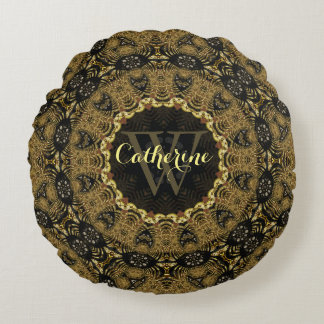 Almofada Redonda de Cushion Batik Bohasia Earthy A