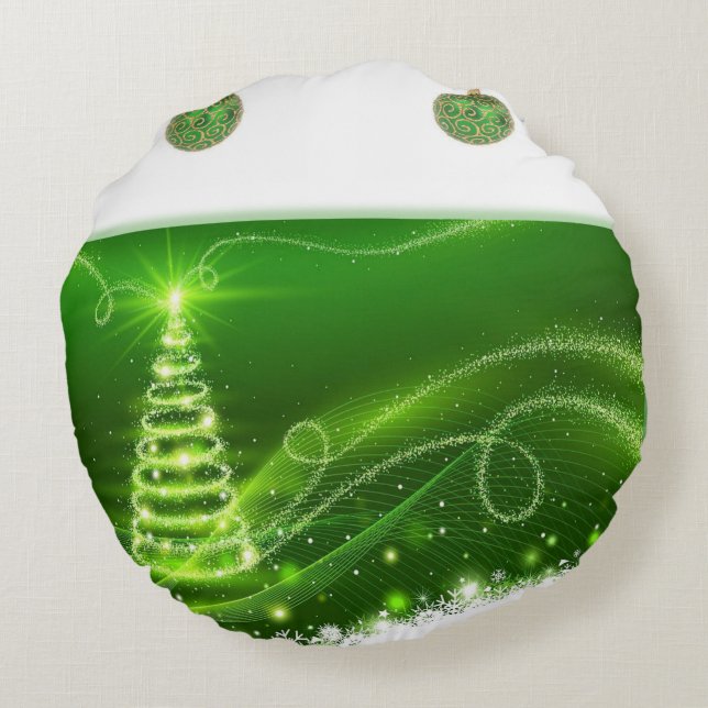 Almofada Redonda de Natal (Verso)