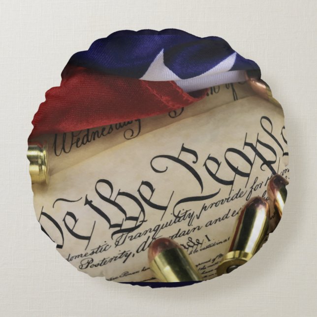 Almofada Redonda Declaração de independência (Frente)