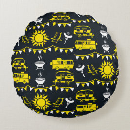 Almofada Redonda Decoração de acampamento de Caravana