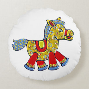 Almofada Redonda DECORAÇÃO Horsey do BEBÊ