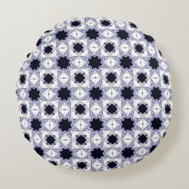 Almofada Redonda decorative pillow featuring a geometric pattern