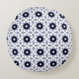 Almofada Redonda decorative pillow featuring a geometric pattern