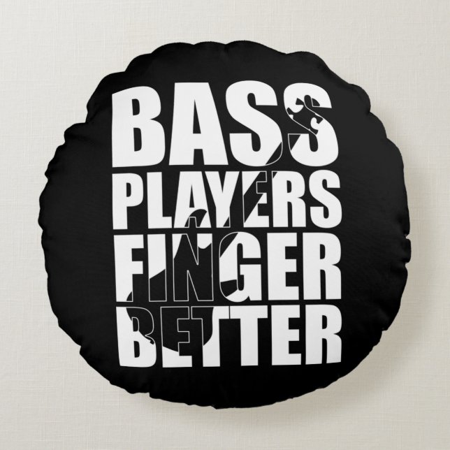 Almofada Redonda Dedos dos jogadores melhores (Frente)