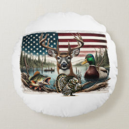 Almofada Redonda Deer e País dos EUA
