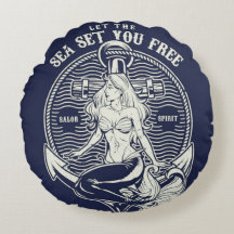 Deixem o mar te acertar em Travesseiro decorativo 