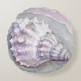 Almofada Redonda Delicate Soft Pastel Lilac Seashell
