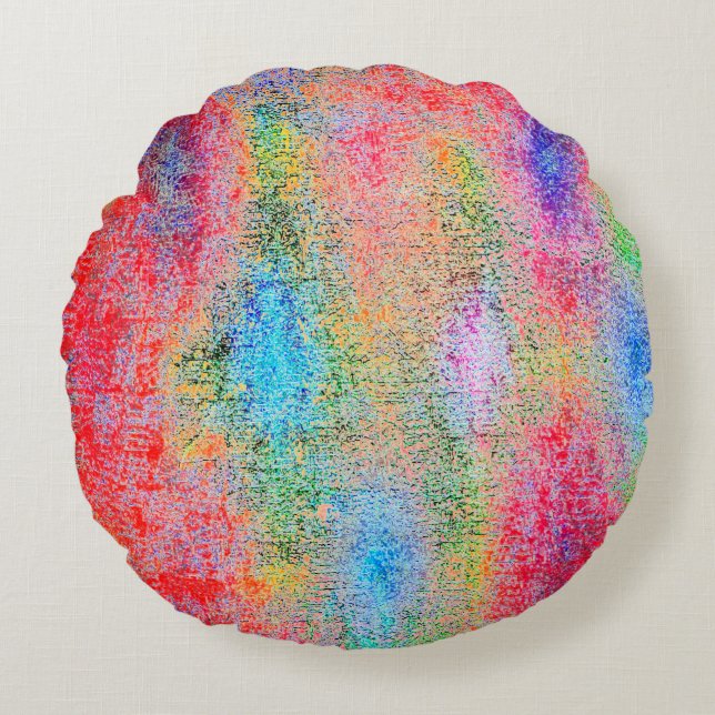 Almofada Redonda Depredação dos colorido (Frente)