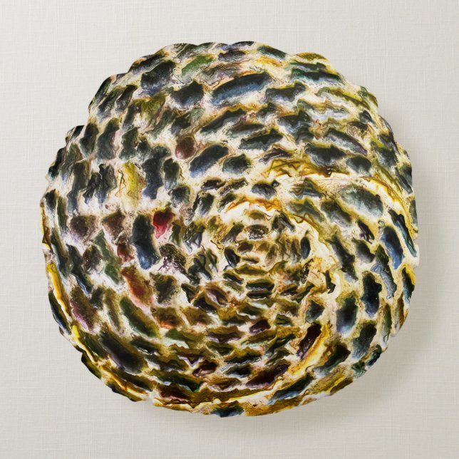 Almofada Redonda Depressão Arco-íris (Frente)