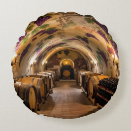 Almofada Redonda „Der Zauber des Weins – Eleganz in jedem Tropfen“