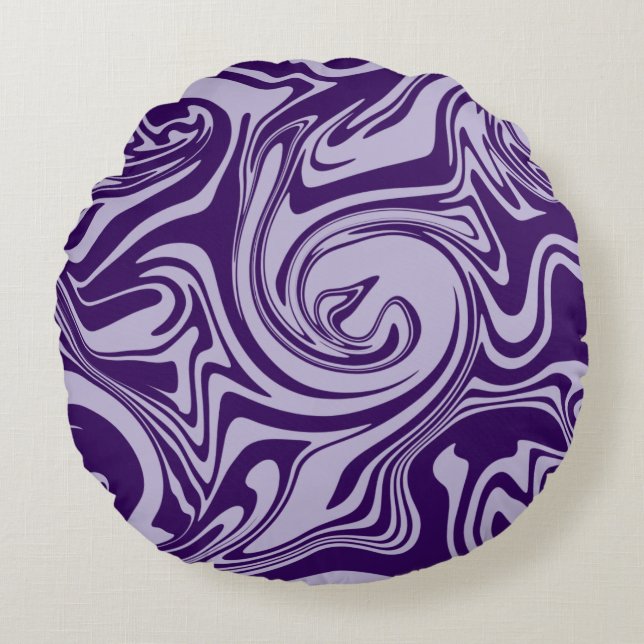 Almofada Redonda Derramar - Roxo (Frente)