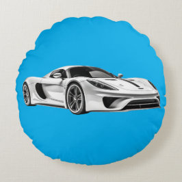 Almofada Redonda Desenho de automóveis II