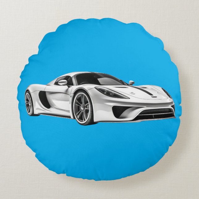 Almofada Redonda Desenho de automóveis II (Frente)