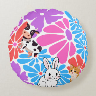 Almofada Redonda desenho de aviso