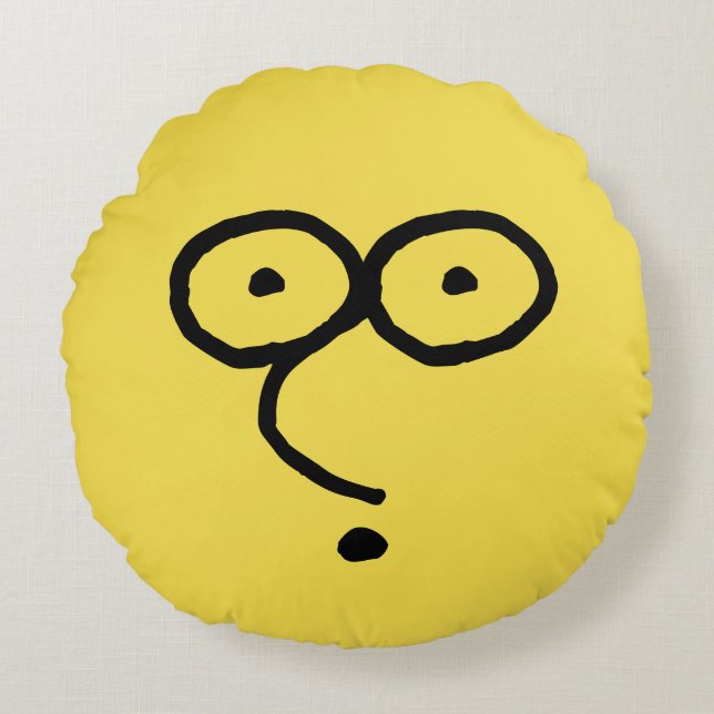 Almofada Redonda Desenho Engraçado (Frente)