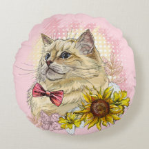 Desenho manual de um gato vermelho engraçado, Ragd