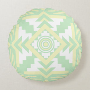 Almofada Redonda Design Amarelo Verde Amarelo do Sudoeste