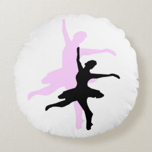 Almofada Redonda Design da bailarina da sombra