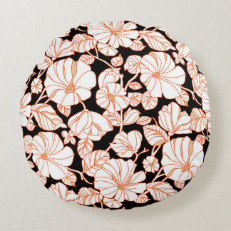 Almofada Redonda design de arte floral