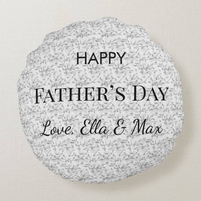 Almofada Redonda Design de Cotação Personalizada para o Dia Especia (Verso)