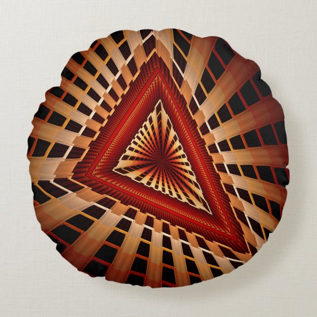 Almofada Redonda design de Gráfico Frágil Moderno de Rede Fantástic (Frente)