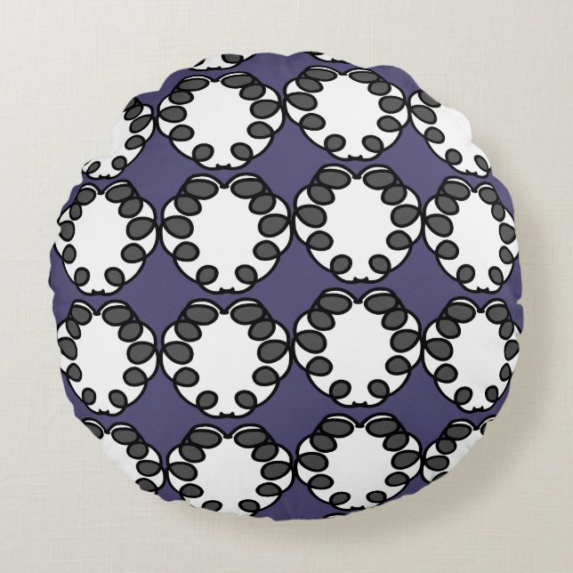 Almofada Redonda Design de padrão mandala mais recente (Frente)