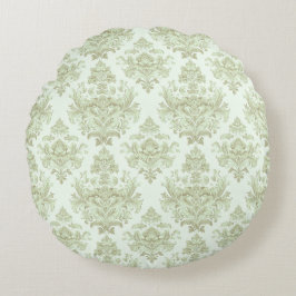 Almofada Redonda Design de rolagem verde suave