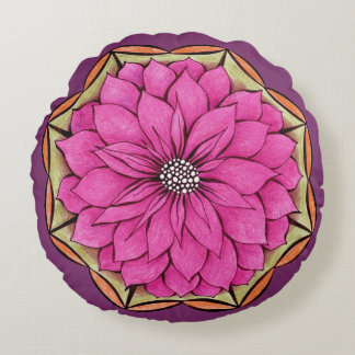 Almofada Redonda Design MAGENTA da POINSÉTIA