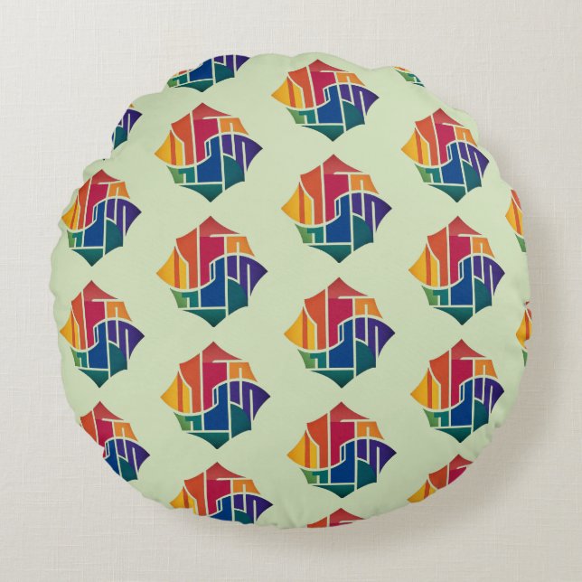 Almofada Redonda Design MULTI COR (Frente)