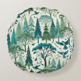 Almofada Redonda Design sem costura inspirada na natureza