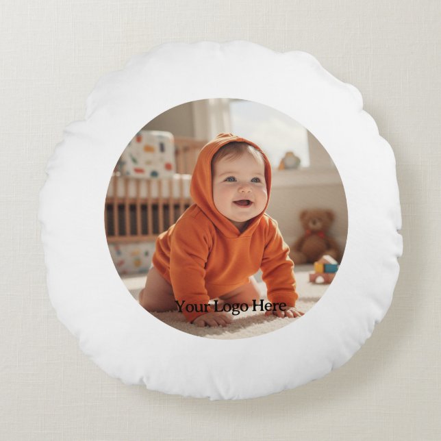 Almofada Redonda Design Seu Próprio Travesseiro Redondo (Frente)