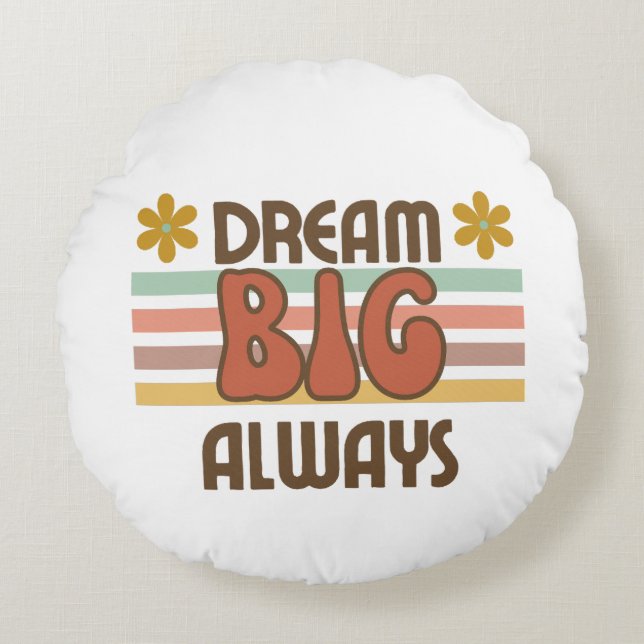 Almofada Redonda Design simples estilo 70 (Frente)