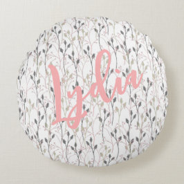 Almofada Redonda Destilar o Design de flor selvagem em Pastas moles