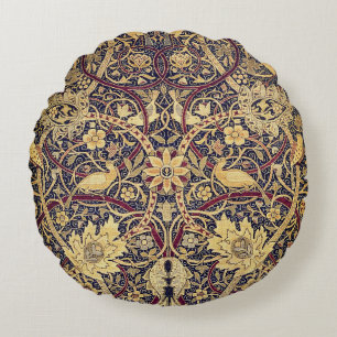 Almofada Redonda Detalhe do tapete William Morris Bullerswood