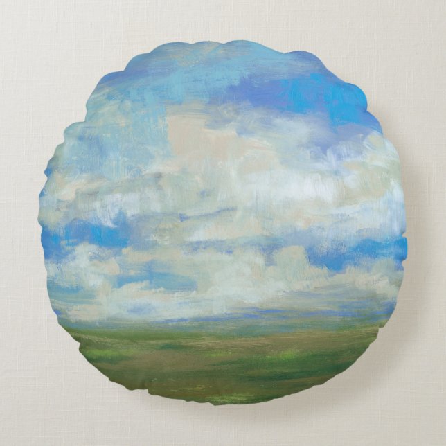 Almofada Redonda Dia brilhante mim (Frente)