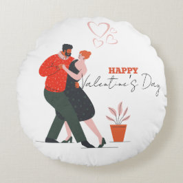 Almofada Redonda Dia de os namorados Dance Figure
