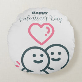 Almofada Redonda Dia de os namorados de ponta de rocha