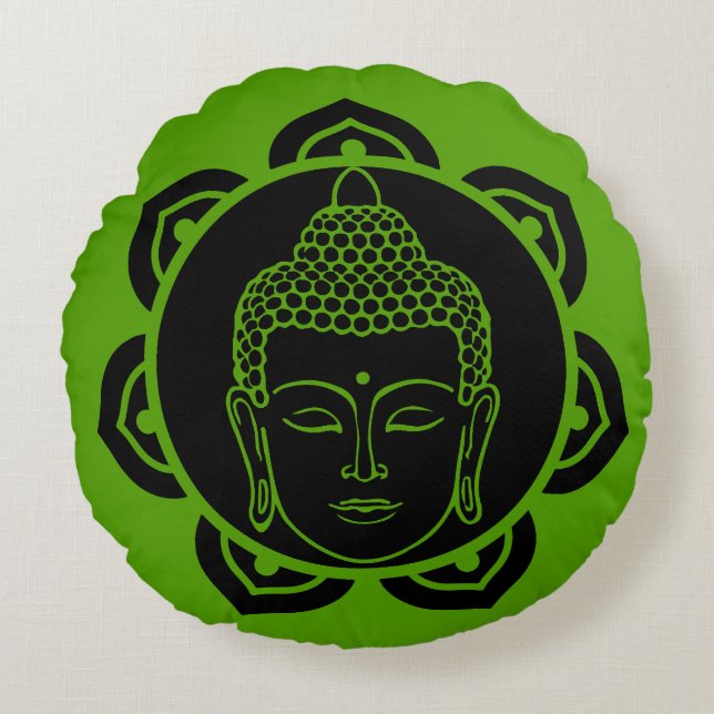 Almofada Redonda Dia do Budista Nirvana (Frente)