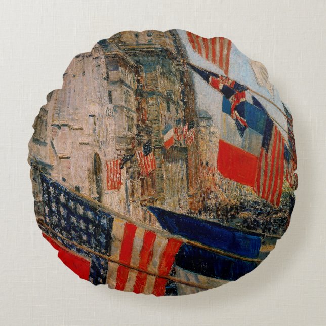 Almofada Redonda Dia dos Aliados, maio de 1917 (Frente)