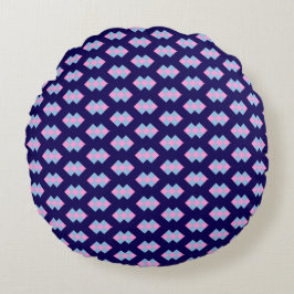 Almofada Redonda Diamond Blue Round Pillow