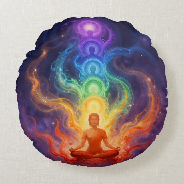 Almofada Redonda Die 7 Chakren (Frente)