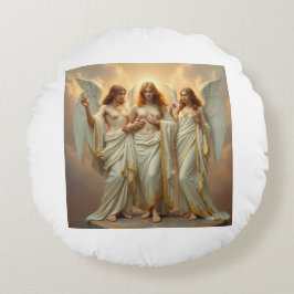 Almofada Redonda „Die drei heiligen Schutzengel“