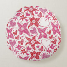 Diferente Estilo De Padrão De Flor E Coração