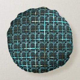 Almofada Redonda Diferentes xadrez, quadrados ou imagem sob grade?