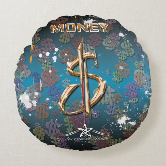 ALMOFADA REDONDA DINHEIRO (Frente)