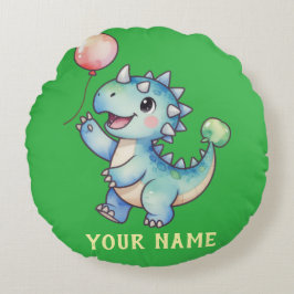 Almofada Redonda Dino Bonito - Ankylosaurus Personalizado